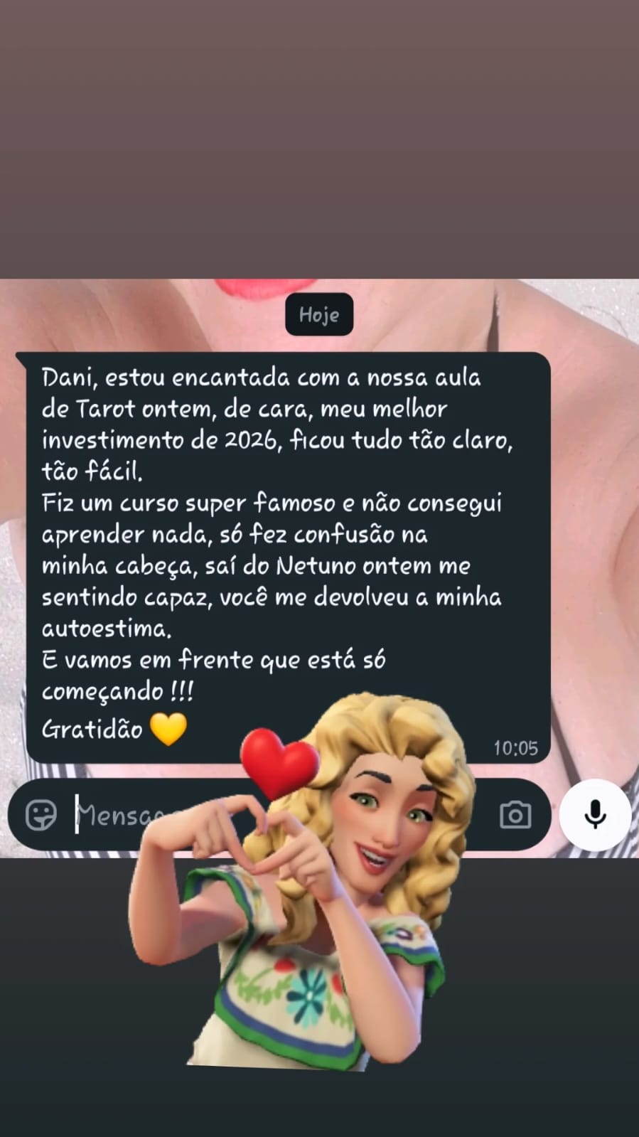 Depoimento em print 2